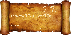 Temesváry Teréz névjegykártya