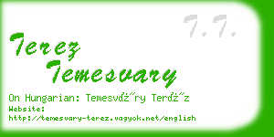 terez temesvary business card